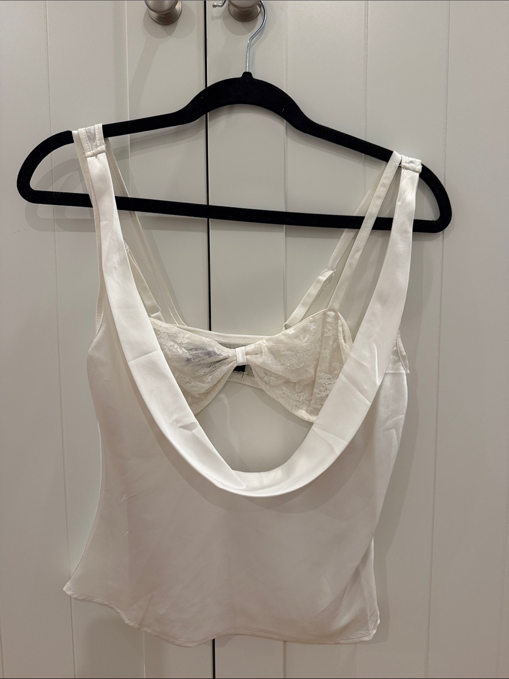 Lioness White Lace Bralette & Satin Tank